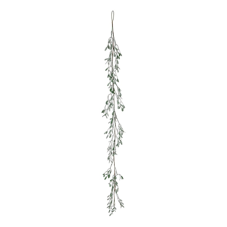 White Berry Mistletoe Garland - Winter s Elegant Holiday Decor