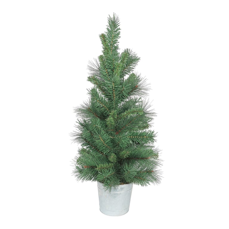Mini Christmas Tree Zinc Pot Home Decor Holiday Decoration