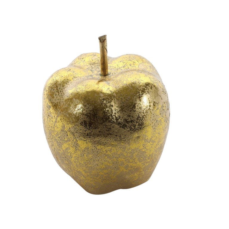 Gold Metallic Apple Hanging Decoration - Luxe Home Accent & Seasonal Fall Decor