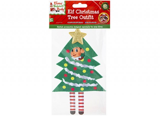 Naughty Elf Christmas Tree Costume - Festive Holiday Party Outfit for Adults