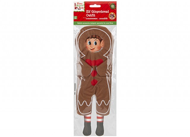 Naughty Elf Gingerbread Man Halloween Costume, Fun Holiday Outfit for Kids