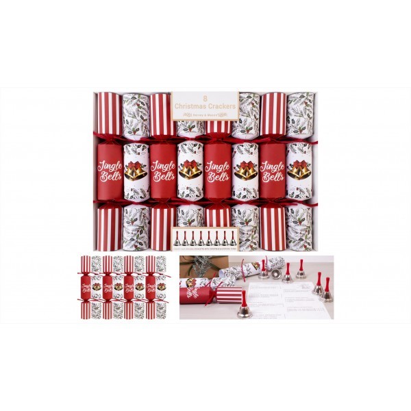 12 Inch Jingle Bell Crackers - Holiday Decorations Party Supplies Christmas Accessories
