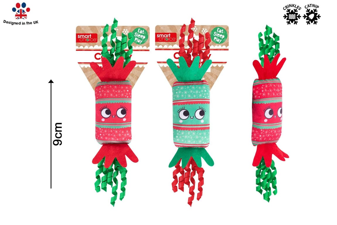 Crinkle Plush Cracker Cat Toy & Catnip - Engaging Feline Entertainment Toy with Crackle Sounds and Catnip Stimuli