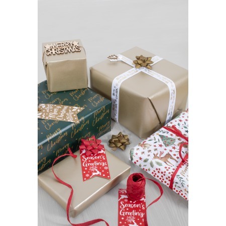 8m Green Christmas Gift Wrap - Holiday Wrapping Paper Roll for Home Decor Supplies