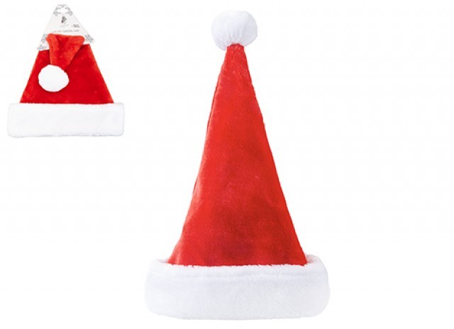 Luxury Red Plush Christmas Hat - Festive Holiday Season Headwear