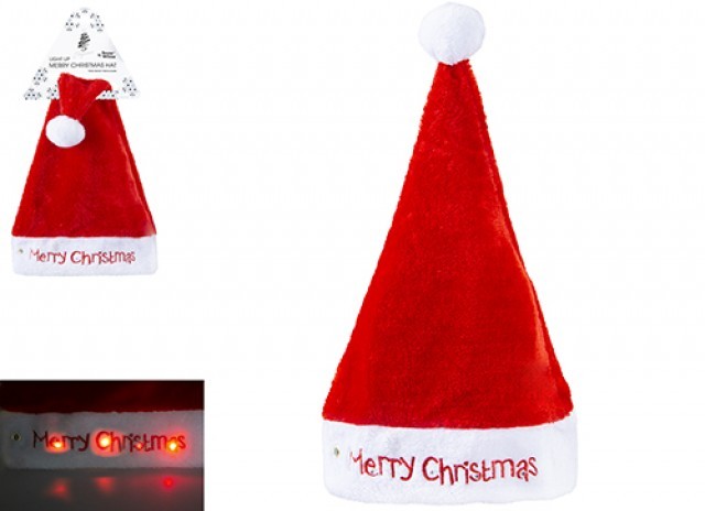 Festive Light-up Merry Christmas Party Hat - LED Holiday Headwear Accessory