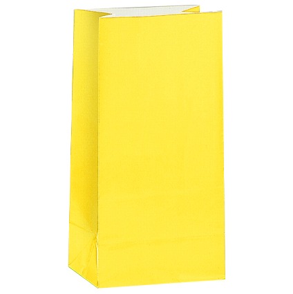 Yellow Paper Party Bag - Customizable Birthday Favor Supply