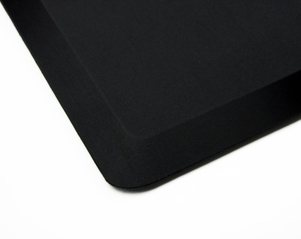 AFS-TEX 3000 Black Anti-Fatigue Standing Mat - Anti-Microbial & Non-Toxic Design for Office Use