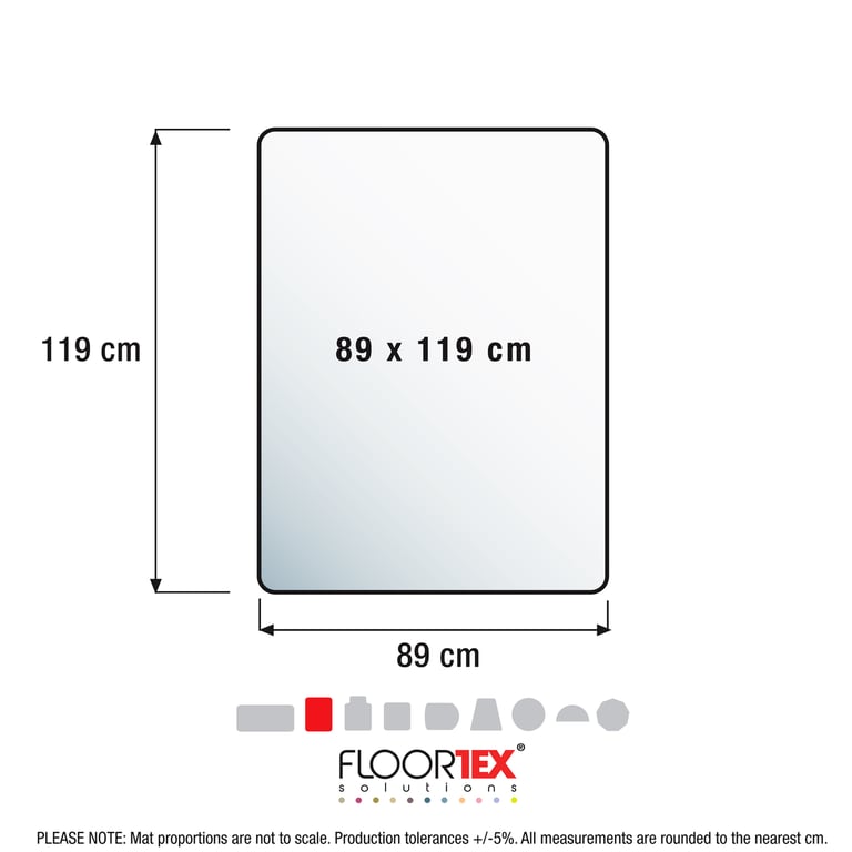 Megamat Extra Thick Heavy Duty Polycarbonate Chair Mat - 89 x 119cm