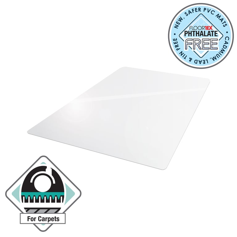 Advantagemat Vinyl Chair Mat - Durable Carpet Protection for 20 Years