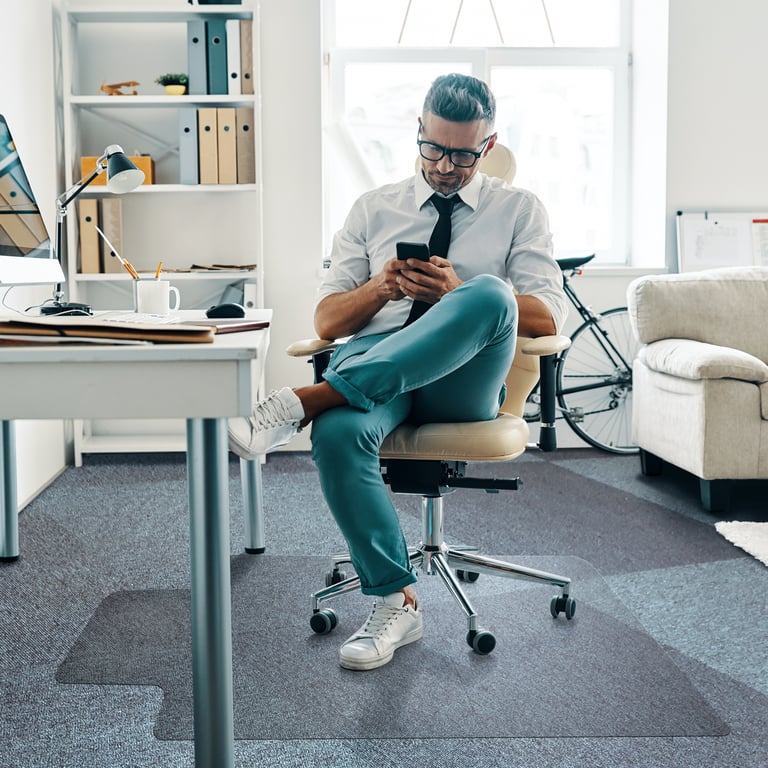 Cleartex Ultimat Polycarbonate Chair Mat - Durable Protection & Ergonomic Design