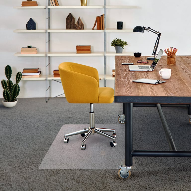 Advantagemat Vinyl Chair Mat - Durable Protection for Carpets & Ergonomic Support
