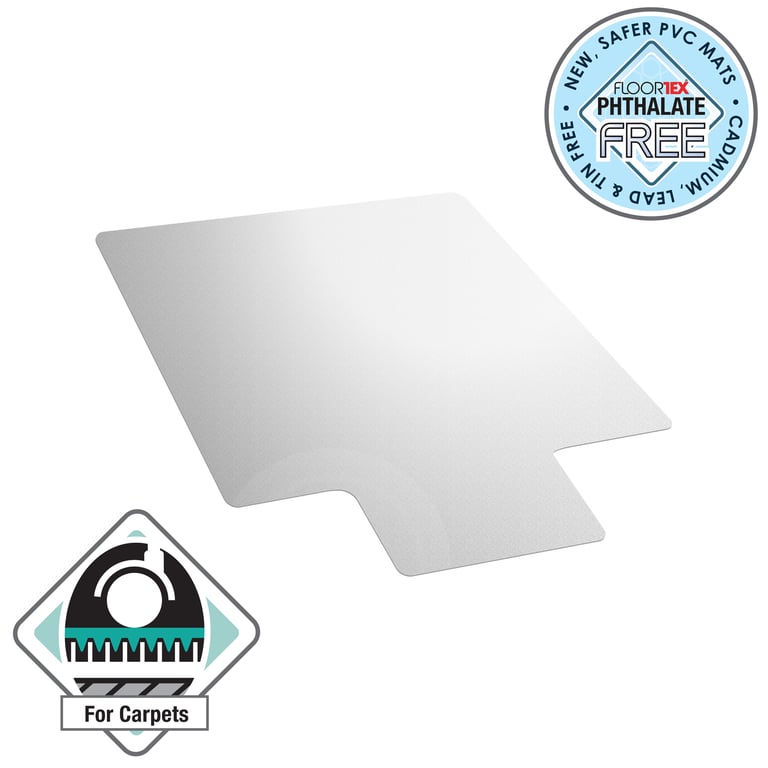Advantagemat Vinyl Lipped Chair Mat - Durable Carpet Protection & Ergonomic Solution, Phthalate-Free, 20-Year Warranty