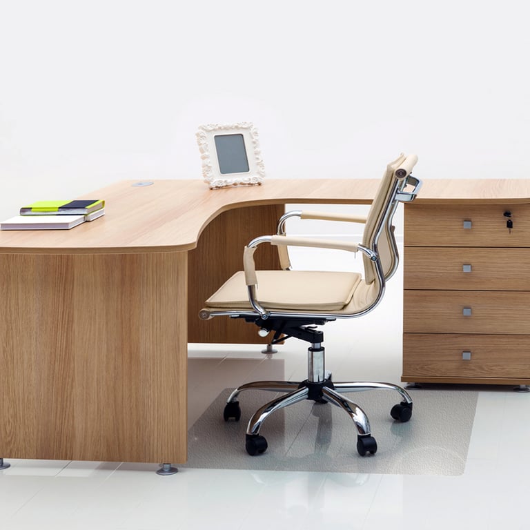 Advantagemat Vinyl Rectangular Chair Mat - Durable Hard Floor Protection & Ergonomic Solution