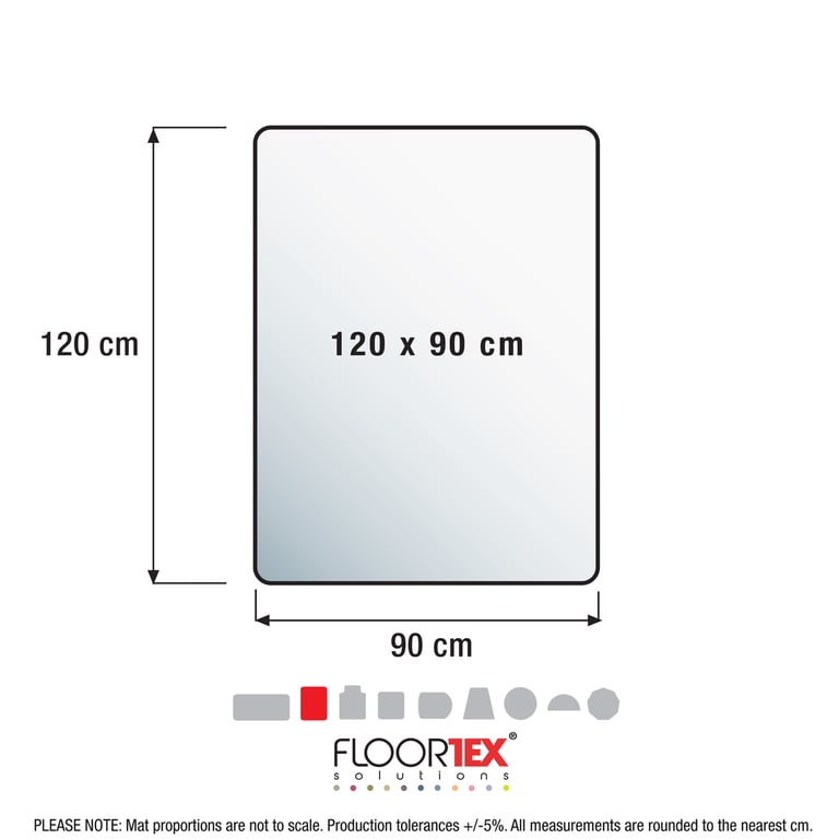Cleartex Advantagemat Vinyl Chair Mat - Durable Hard Floor Protection 90x120cm