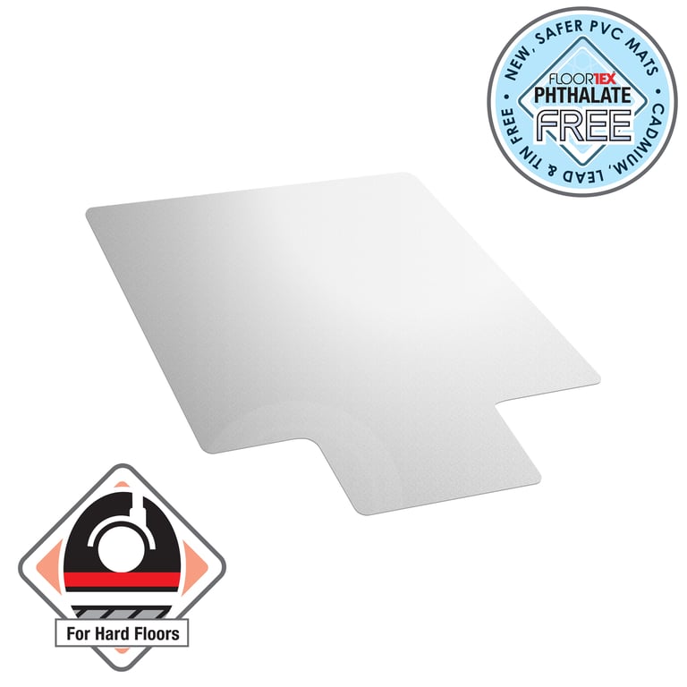 Cleartex Advantagemat PVC Lipped Chair Mat - Durable Hard Floor Protector with 20-Year Warranty