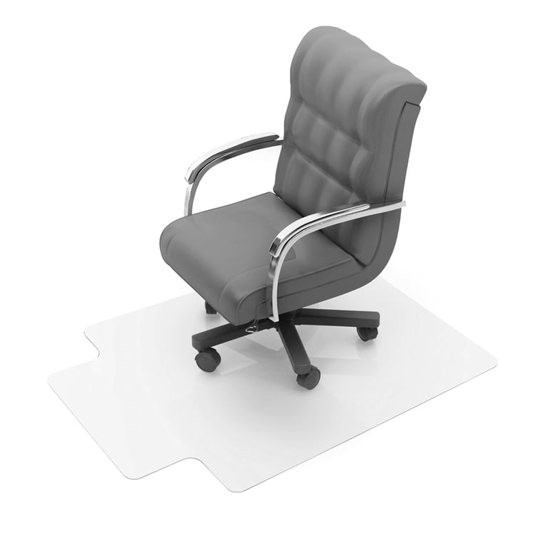 Cleartex Advantagemat PVC Lipped Chair Mat - Durable Hard Floor Protector with 20-Year Warranty