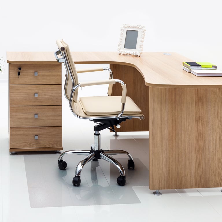 Cleartex Advantagemat PVC Lipped Chair Mat - Durable Hard Floor Protector with 20-Year Warranty