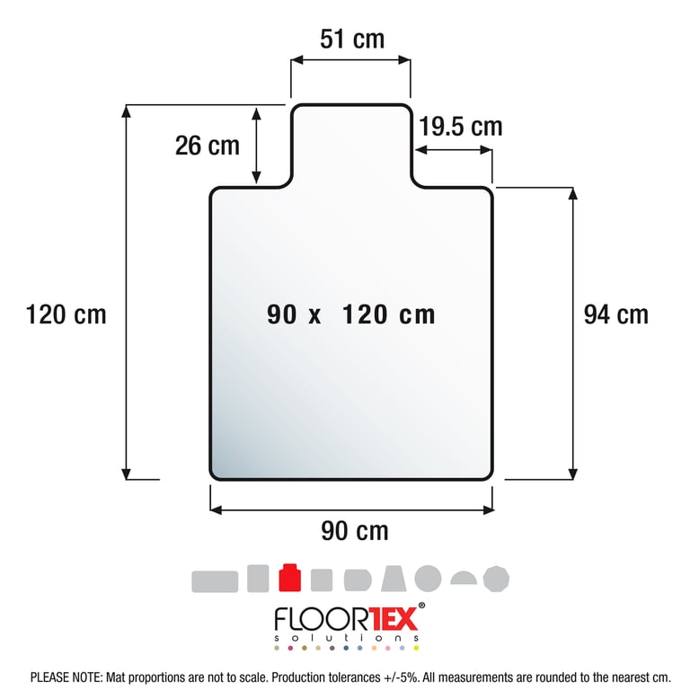Cleartex Advantagemat PVC Lipped Chair Mat - Durable Hard Floor Protector with 20-Year Warranty
