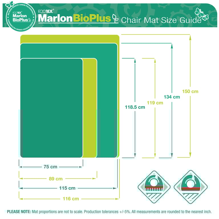 Ecotex BioPlus Polycarbonate Chair Mat - Eco Friendly, Carbon Neutral, 40 Year Warranty