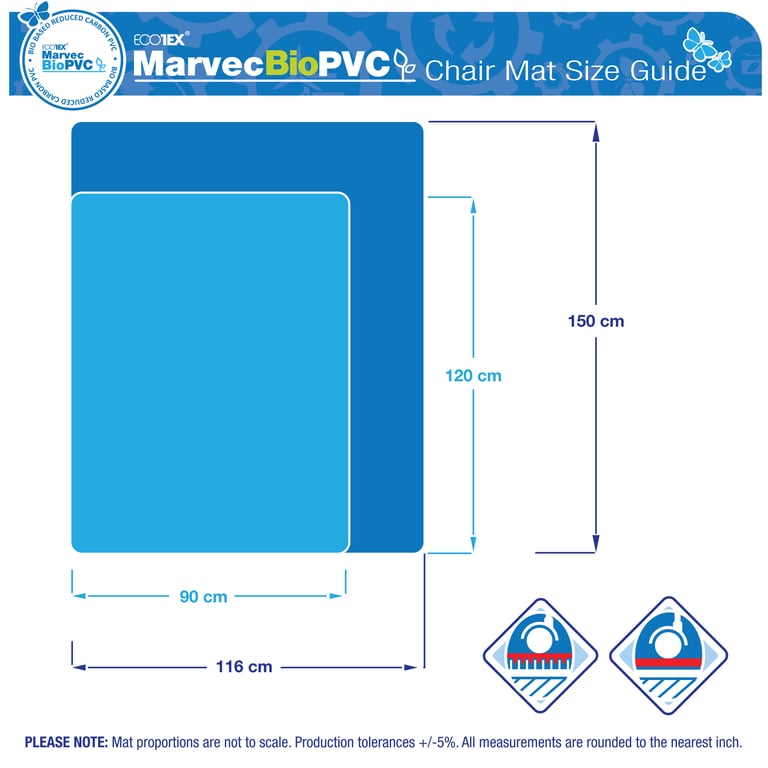 Floortex Ecotex BioPVC Chair Mat - Eco Friendly, Carbon Neutral, 100 Renewable Energy & 20 Year Warranty