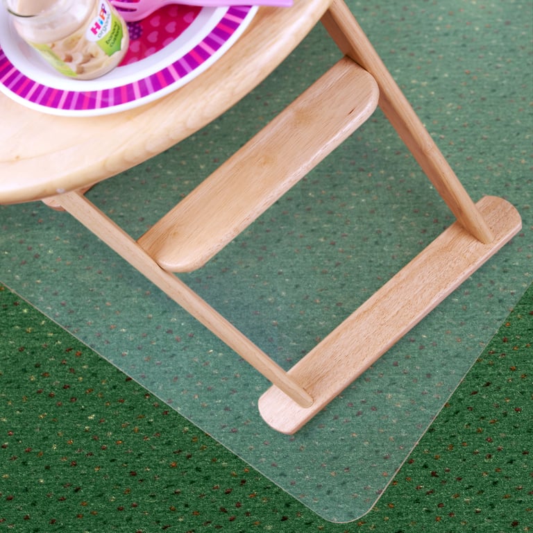 Valuemat Basic Vinyl Floor Protection Mat - Durable Chair Protector for Low Pile Carpets