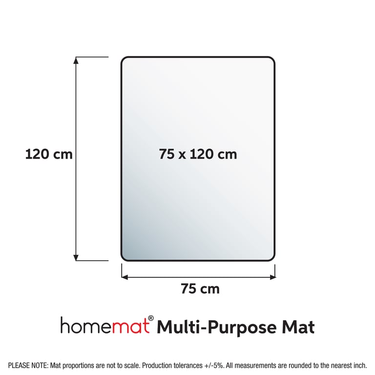 Homemat Rectangular Multi-Purpose Mat - Anti-Skid Protection for Home and Office Floors