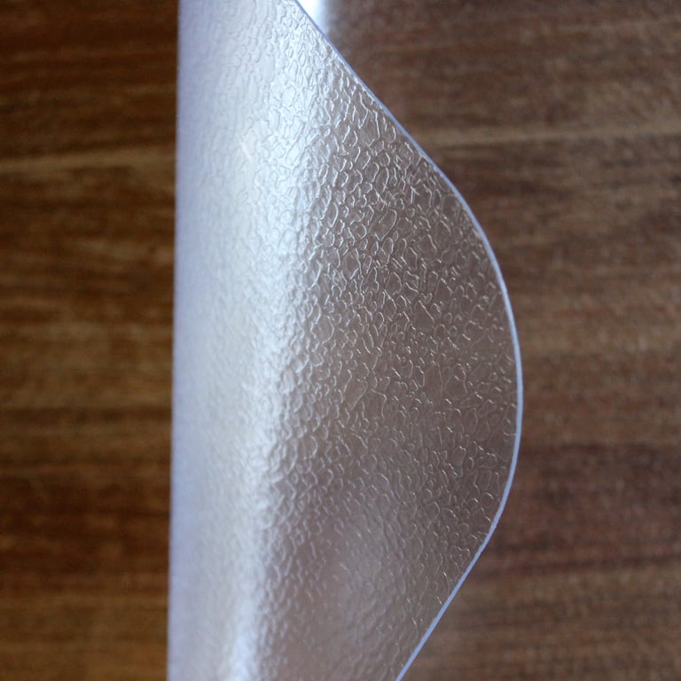 Homemat Rectangular Multi-Purpose Mat - Clear Vinyl Floor Protector with Anti-Skid Top Surface