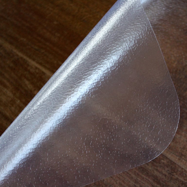 Homemat Rectangular Multi-Purpose Mat - Clear Vinyl Floor Protector with Anti-Skid Top Surface