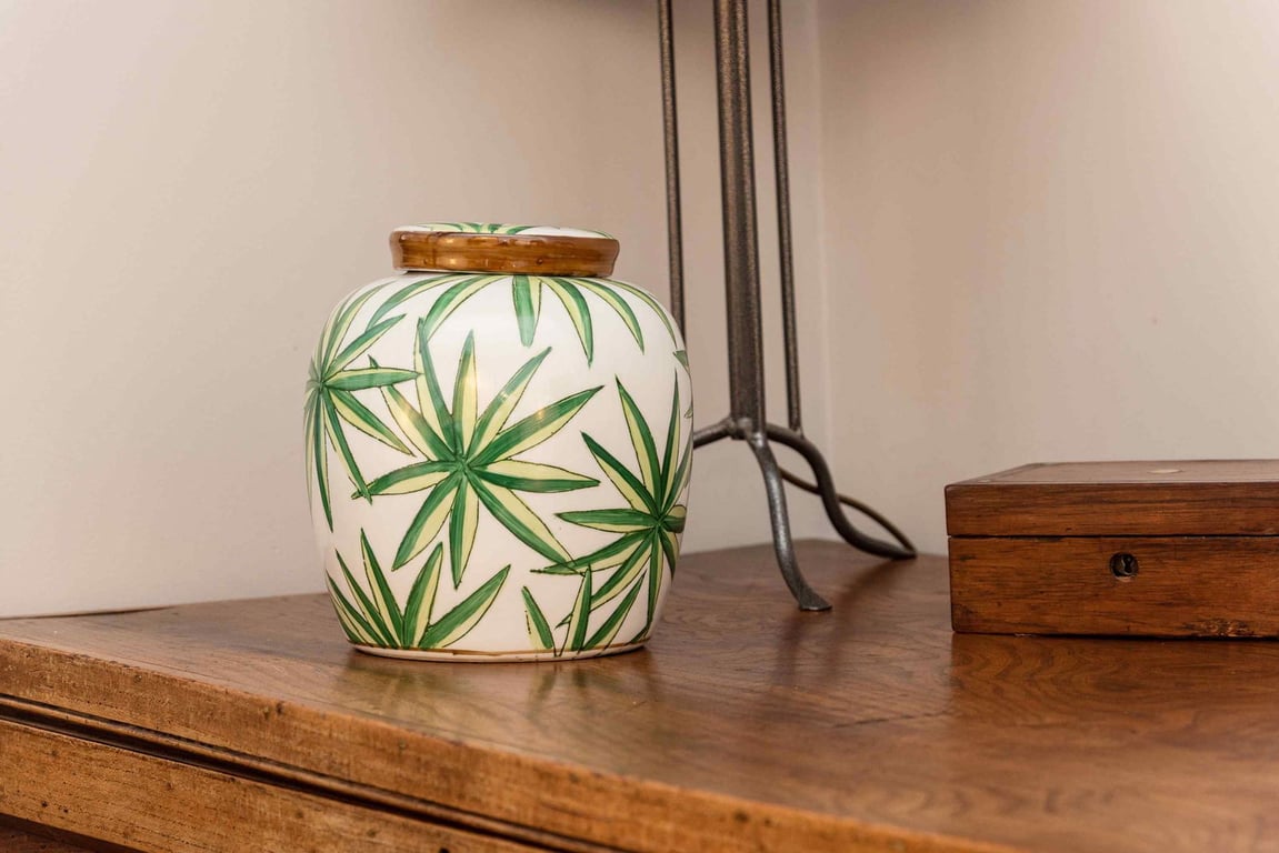 Adams Needle 9 Hand-Painted Ginger Jar - Garden Inspired Home Decor