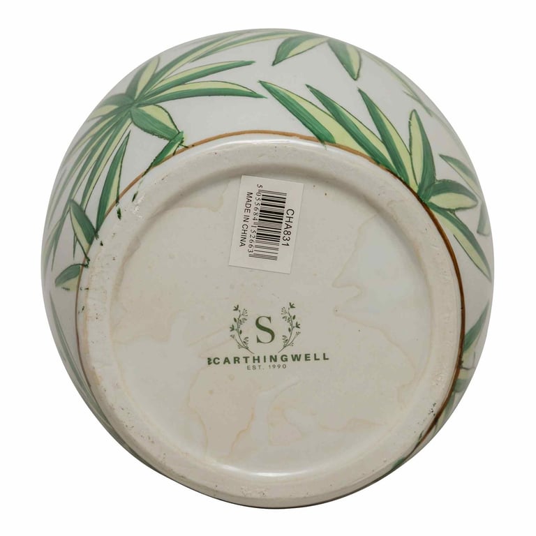 Adams Needle 9 Hand-Painted Ginger Jar - Garden Inspired Home Decor