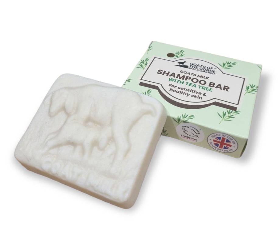 Natural Goats Milk Shampoo Bar with Tea Tree Oil - Moisturizing and Rejuvenating Skin Care