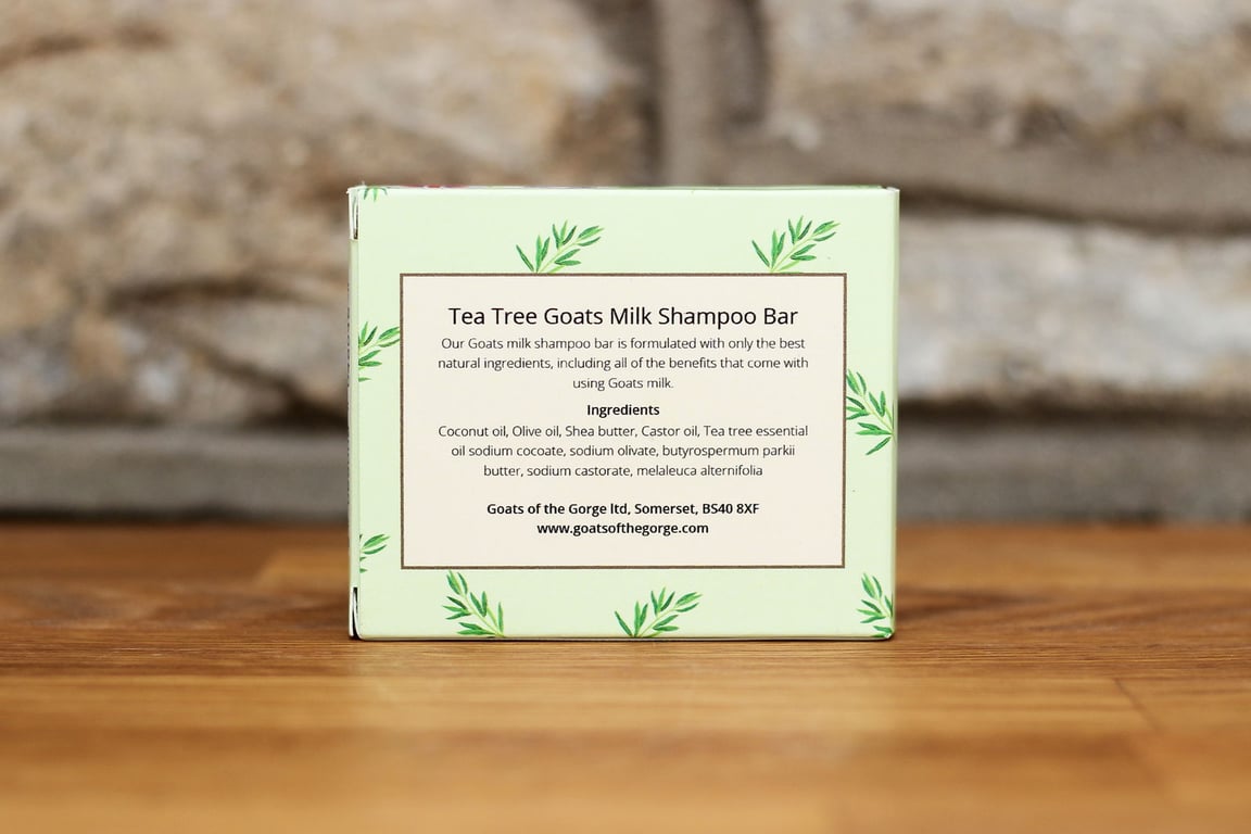 Natural Goats Milk Shampoo Bar with Tea Tree Oil - Moisturizing and Rejuvenating Skin Care