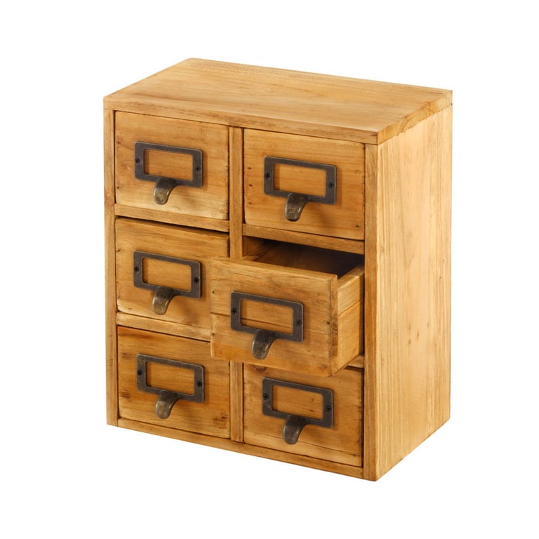 Storage Drawers (6 Drawer Home Organization System) - 23 x 15 x 27cm, Kitchen Storage and Closet Organizer