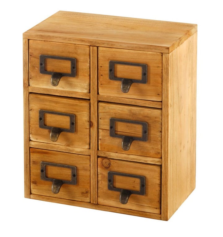 Storage Drawers (6 Drawer Home Organization System) - 23 x 15 x 27cm, Kitchen Storage and Closet Organizer