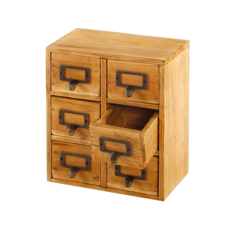 Storage Drawers (6 Drawer Home Organization System) - 23 x 15 x 27cm, Kitchen Storage and Closet Organizer