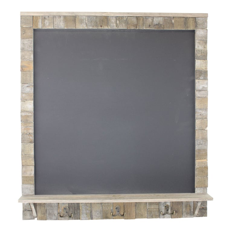 Large Blackboard with Driftwood Effect Surround and Functional Storage