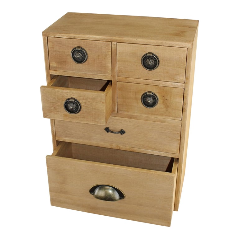 6 Drawer Wooden Storage Cabinet - Assorted Sizes, Office & Bedroom Organization Solutions