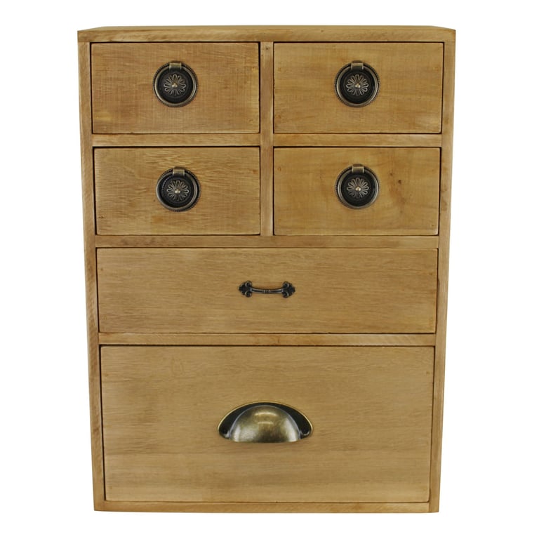 6 Drawer Wooden Storage Cabinet - Assorted Sizes, Office & Bedroom Organization Solutions