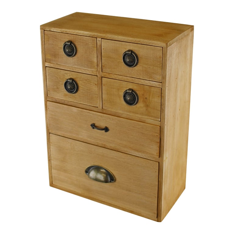 6 Drawer Wooden Storage Cabinet - Assorted Sizes, Office & Bedroom Organization Solutions