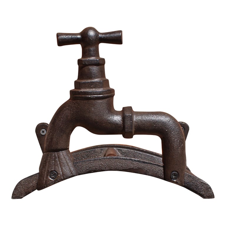 Rustic Cast Iron Wall Mounted Hosepipe Holder - Keeps Hoses Tidy and Organized