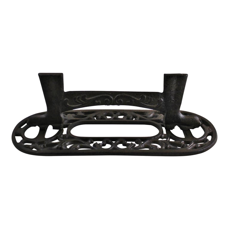 Cast Iron Ornate Boot Scraper - Weather Resistant Dirt Remover for Home Entrances