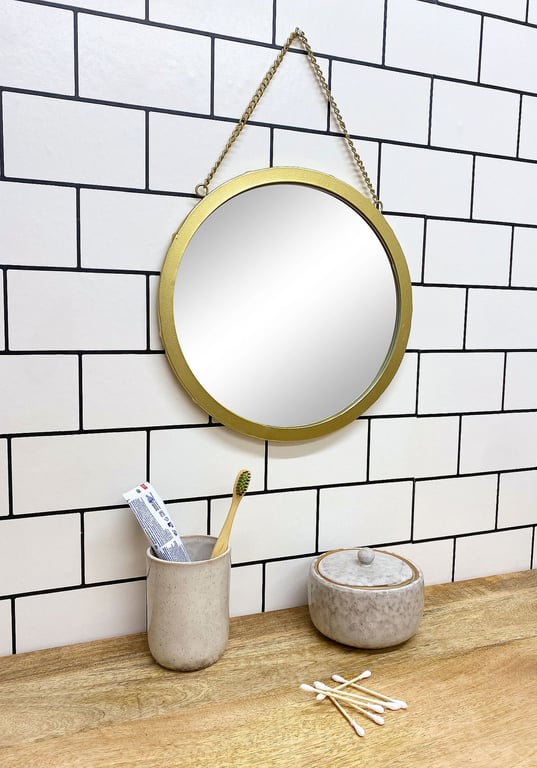Taupe Ceramic Pot With Lid - Stone-Effect Bathroom Storage Solution