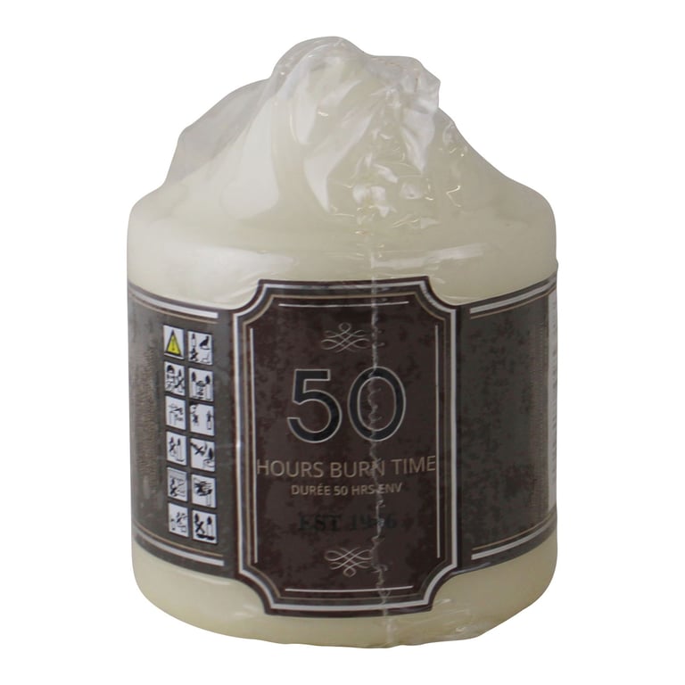 Overdipped Church Pillar Candle - 50hr Burn Time, White Home Decor Candle