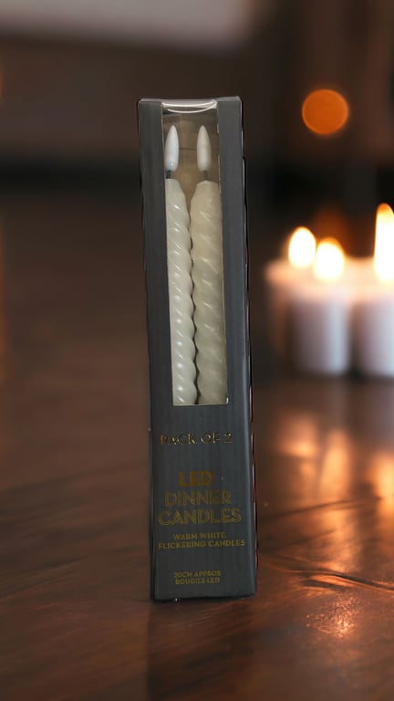 Energy-Efficient LED Twist Candles - Safety & Long-Lasting Ambiance Pack of 2