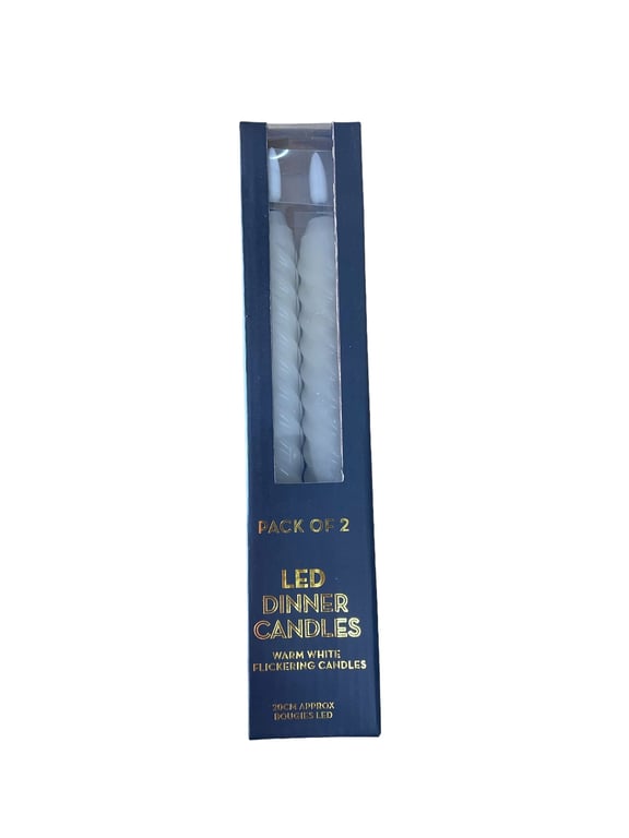 Energy-Efficient LED Twist Candles - Safety & Long-Lasting Ambiance Pack of 2