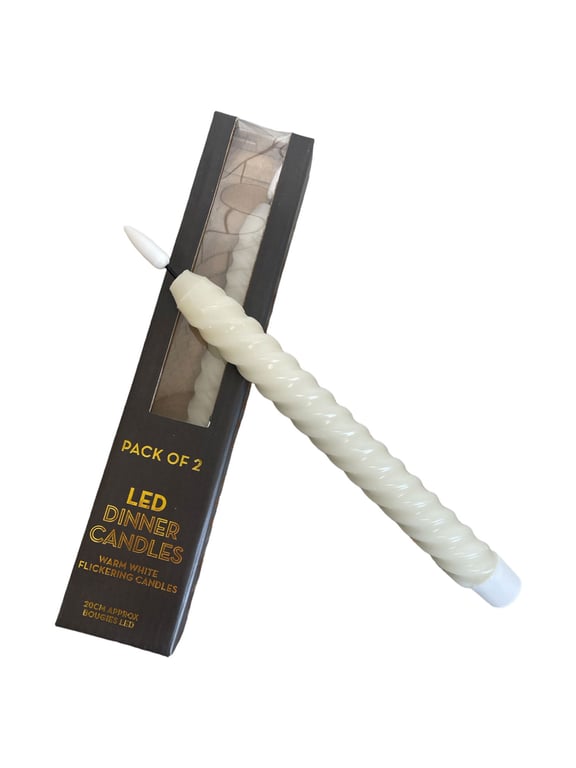 Energy-Efficient LED Twist Candles - Safety & Long-Lasting Ambiance Pack of 2