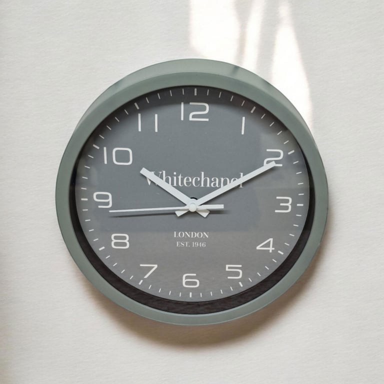 Grey Tonal Wall Clock - Stylish 20cm Home Decor Timepiece