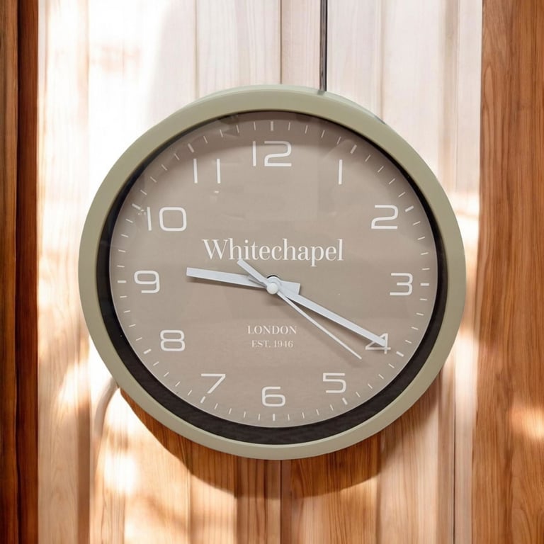 Taupe Tonal Wall Clock - 20cm Stylish Home Decor Timepiece