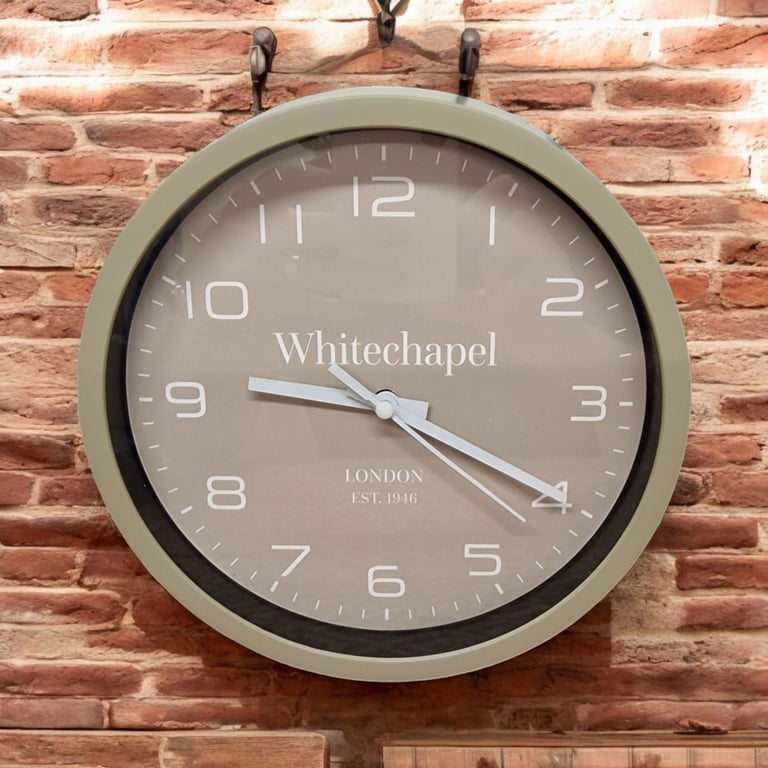 Taupe Tonal Wall Clock - 20cm Stylish Home Decor Timepiece